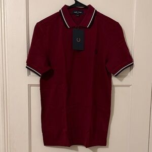 Fred Perry Twin Tipped Men's Burgundy Polo Shirt